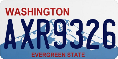 WA license plate AXR9326