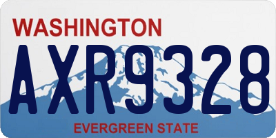 WA license plate AXR9328