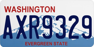 WA license plate AXR9329