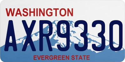 WA license plate AXR9330