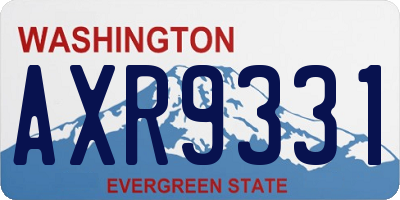 WA license plate AXR9331