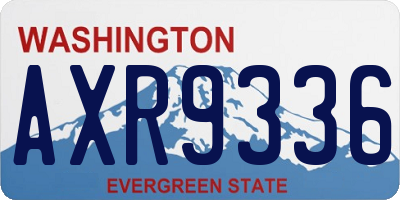 WA license plate AXR9336