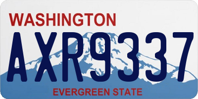WA license plate AXR9337