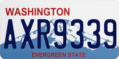 WA license plate AXR9339