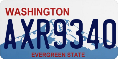 WA license plate AXR9340