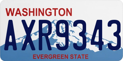 WA license plate AXR9343