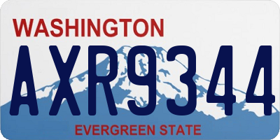 WA license plate AXR9344
