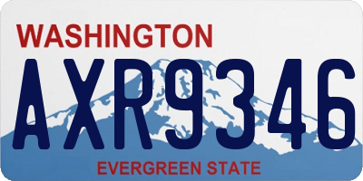 WA license plate AXR9346