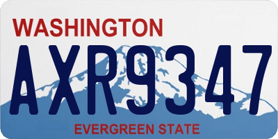 WA license plate AXR9347