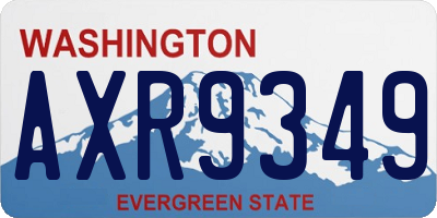 WA license plate AXR9349