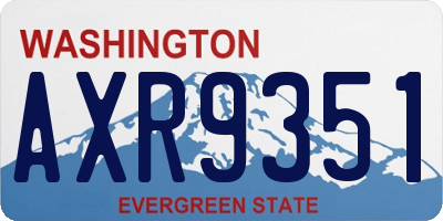 WA license plate AXR9351