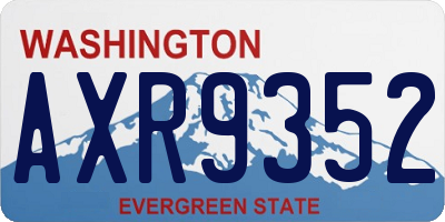 WA license plate AXR9352