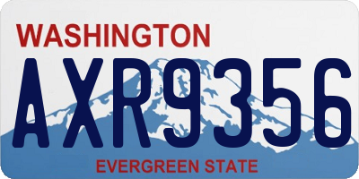 WA license plate AXR9356