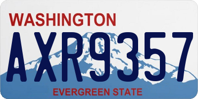 WA license plate AXR9357