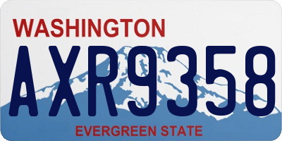 WA license plate AXR9358