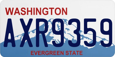 WA license plate AXR9359