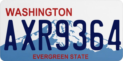 WA license plate AXR9364