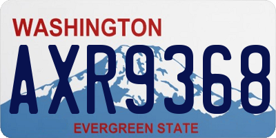 WA license plate AXR9368