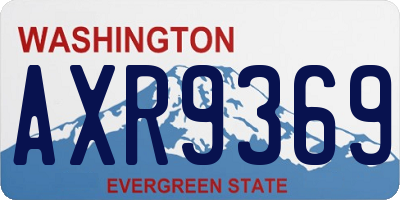 WA license plate AXR9369