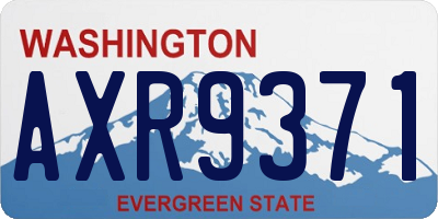 WA license plate AXR9371