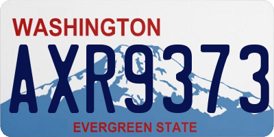 WA license plate AXR9373