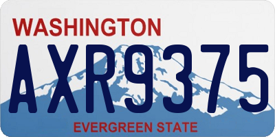 WA license plate AXR9375
