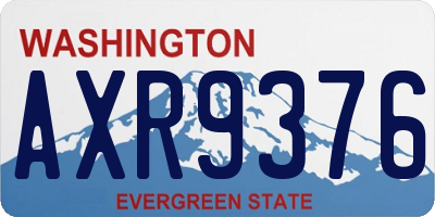 WA license plate AXR9376
