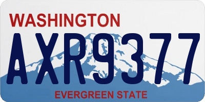 WA license plate AXR9377