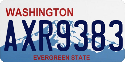 WA license plate AXR9383