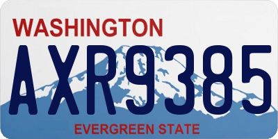 WA license plate AXR9385