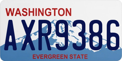 WA license plate AXR9386
