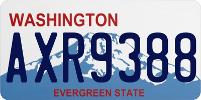 WA license plate AXR9388