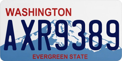 WA license plate AXR9389