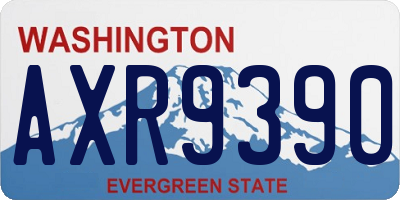 WA license plate AXR9390