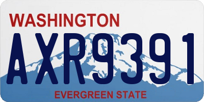 WA license plate AXR9391