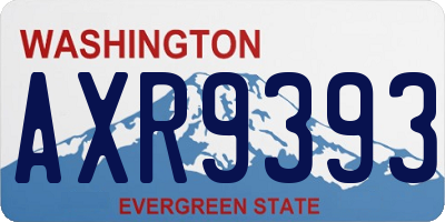 WA license plate AXR9393
