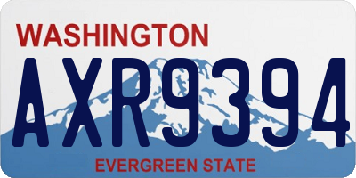 WA license plate AXR9394