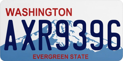 WA license plate AXR9396