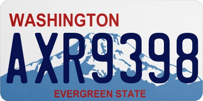 WA license plate AXR9398