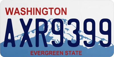 WA license plate AXR9399