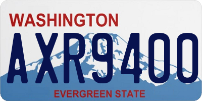 WA license plate AXR9400