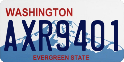 WA license plate AXR9401