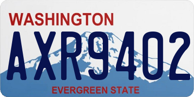 WA license plate AXR9402