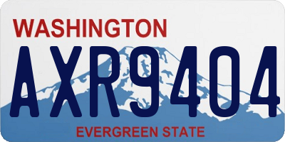 WA license plate AXR9404