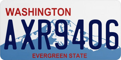 WA license plate AXR9406