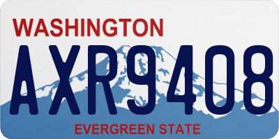 WA license plate AXR9408