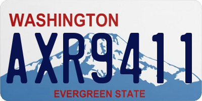 WA license plate AXR9411