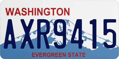 WA license plate AXR9415
