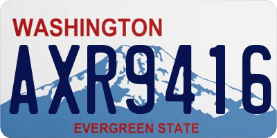 WA license plate AXR9416