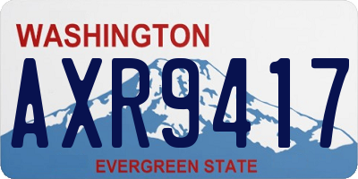 WA license plate AXR9417